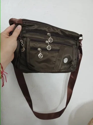 Waterproof Oxford Multi-Zipper Shoulder Bag photo review