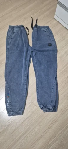 Men's Streetwear Denim Jogger Pants photo review