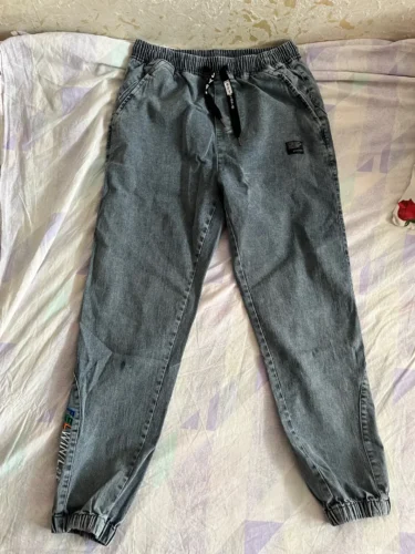 Men's Streetwear Denim Jogger Pants photo review