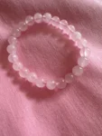 Pink Crystal Beads Single Circle Lucky Peach Blossom Jewelry Gift photo review