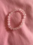 Pink Crystal Beads Single Circle Lucky Peach Blossom Jewelry Gift photo review