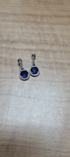 Valuable Lab Sapphire Dangle Earrings photo review