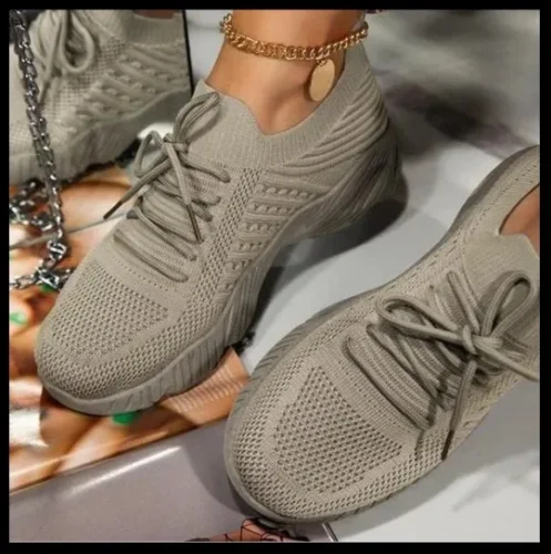 Breathable Women Casual Sneakers Lace-up Vulcanized Shoes photo review