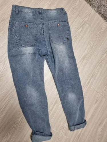 Men's Streetwear Denim Jogger Pants photo review