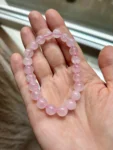 Pink Crystal Beads Single Circle Lucky Peach Blossom Jewelry Gift photo review