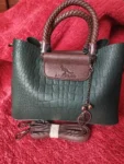 Brand Leather 3 Layers Alligator Crossbody Bag photo review