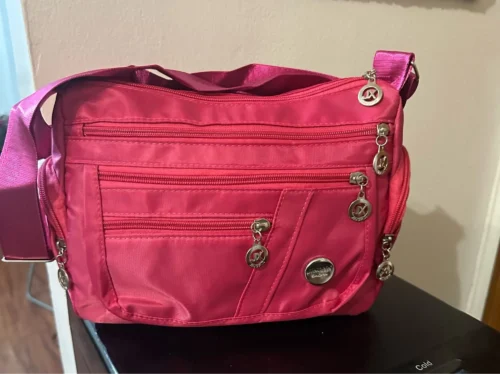 Waterproof Oxford Multi-Zipper Shoulder Bag photo review