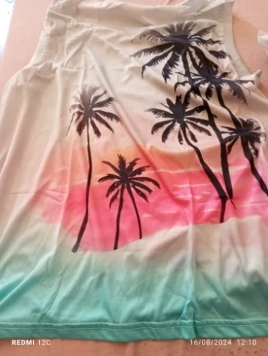 Coconut Tree Print Men's Tank Top photo review