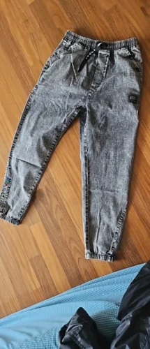 Men's Streetwear Denim Jogger Pants photo review