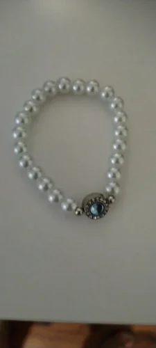 Blue Zircon Pearl Bracelet photo review