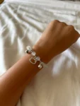 Double Layer Star Bead Chain Silver Bracelet photo review