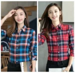 kf-S0fb64d5aab244aa397256304cd016a6f3-2023-New-Fine-Cotton-Plaid-Shirt-Female-College-Style-Women-s-Blouses-Long-Sleeve-Flannel-Shirt