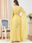 kf-S735be115c23a4424bc4e205920b26915P-Djellaba-Marocaine-Two-Piece-Muslim-Dress-Chiffon-Print-Belted-Kaftan-Ramadan-Gown-Abayas-Islamic-Cloth-Turkish