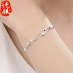 kf-Sca73a43355ba46d2a6ab659b717edf5aN-925-Sterling-Silver-Bead-Chain-Bracelets-For-Women-Korean-Sweet-Double-Layer-Beautiful-Stars-Bracelets-Original