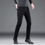 kf-S6c4bdde24f624f68a5b30c31731f672cJ-Spring-Autumn-New-Men-s-Pure-Black-Slim-Jeans-Elastic-Straight-Pants-Business-Fashion-Leisure-Korean