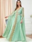 kf-S735be115c23a4424bc4e205920b26915P-Djellaba-Marocaine-Two-Piece-Muslim-Dress-Chiffon-Print-Belted-Kaftan-Ramadan-Gown-Abayas-Islamic-Cloth-Turkish