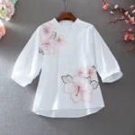 kf-S567d9d0b9bc54ac89200e67c6a2616d2r-Summer-New-Fashion-Artistic-Ladies-Short-Sleeved-V-neck-Shirt-for-Women-s-Loose-Sweet-Embroidered