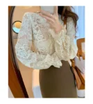 kf-Sf69ca564f323466fb4f4f2c75824eecal-Women-s-Clothing-2024-Spring-Autumn-Sexy-Hollow-Out-Lace-Chic-Vintage-T-shirts-Female-Casual