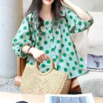 kf-Se5357e21572147a5986e0e843f2168a6W-Women-Floral-Print-Sweet-Chic-Kawaii-Button-Shirts-Summer-Korean-Style-O-Neck-3-4-Sleeve