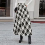 kf-S13feced425e24ec796cc055589b223afh-2024-Celmia-Women-Fashion-Maxi-Skirts-Loose-Plaid-Pockets-High-Waist-Jupes-Elegant-Casual-A-line