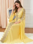 kf-S735be115c23a4424bc4e205920b26915P-Djellaba-Marocaine-Two-Piece-Muslim-Dress-Chiffon-Print-Belted-Kaftan-Ramadan-Gown-Abayas-Islamic-Cloth-Turkish