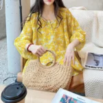 kf-Se5357e21572147a5986e0e843f2168a6W-Women-Floral-Print-Sweet-Chic-Kawaii-Button-Shirts-Summer-Korean-Style-O-Neck-3-4-Sleeve