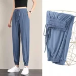 kf-S924228968b1f4e8199b0334c221d1625M-Ice-Silk-Sweatpants-Women-Loose-Drawstring-Feet-Summer-Thin-Casual-Trousers-Drape-Thin-Big-Yards-Nine